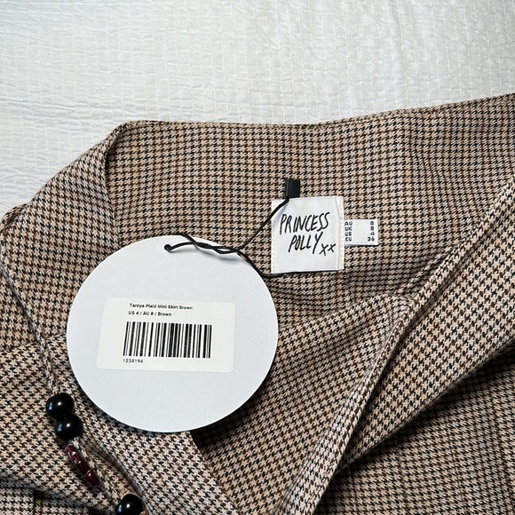 Princess Polly Tarnya plaid mini skirt size 4 - Picture 3 of 5